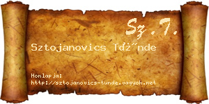 Sztojanovics Tünde névjegykártya
